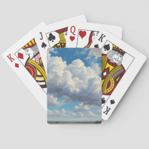 Weiße Wolken und klarer blauer Himmel Spielkarten