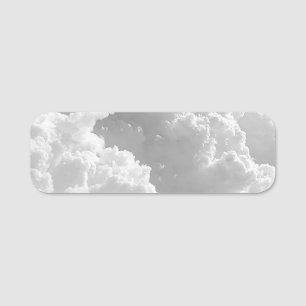 Weiße Wolken, Wettergrafiken, bewölktes Clipart Namensschild