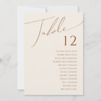 Weiße Wüste Beige Tischnummer Diagramm DIGITAL