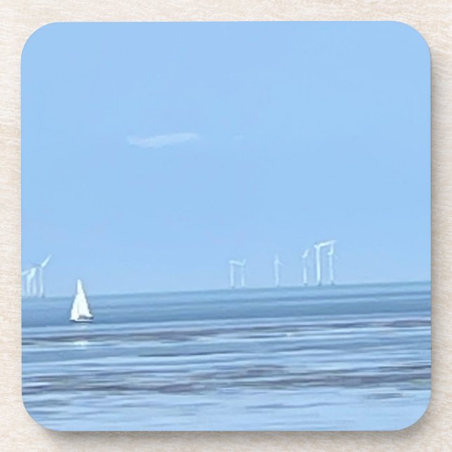 Weiße Yacht und ruhige Meere Getränkeuntersetzer (Vorderseite)