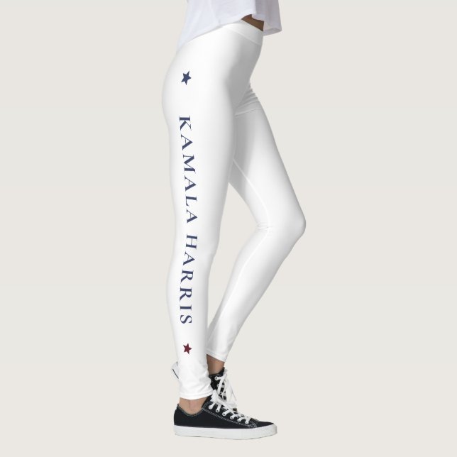 Weiße Yoga-Leggings mit Kamala - Walz Leggings (Rechts)