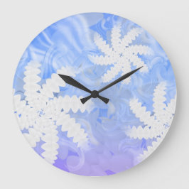 Weiße Zähne Lächeln Blume Spin Dentist Wall Clock Große Wanduhr