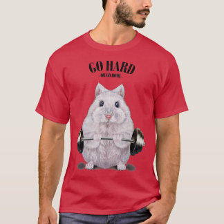 Weiße Zwerghamster Muskeltraining Gewichtszunahme T-Shirt