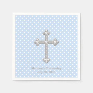 Weißen Kreuz Blaue Taufe Serviette