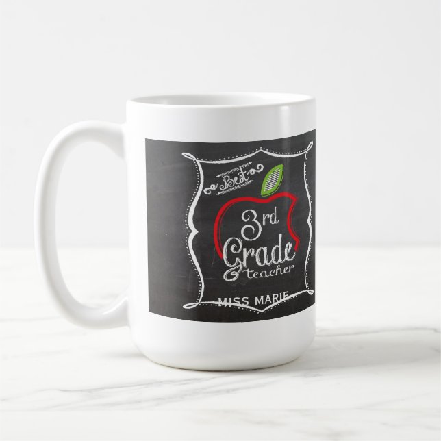 Weissen Sie 3. Lehrer-Kaffee-Tasse des Grad-| Kaffeetasse (Links)