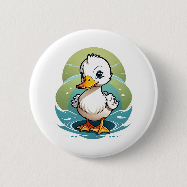 Weißente Button (Vorderseite)