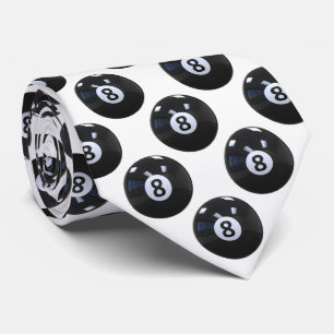 Weißer 8 Ball Billard Pool Spieler Cool Krawatte