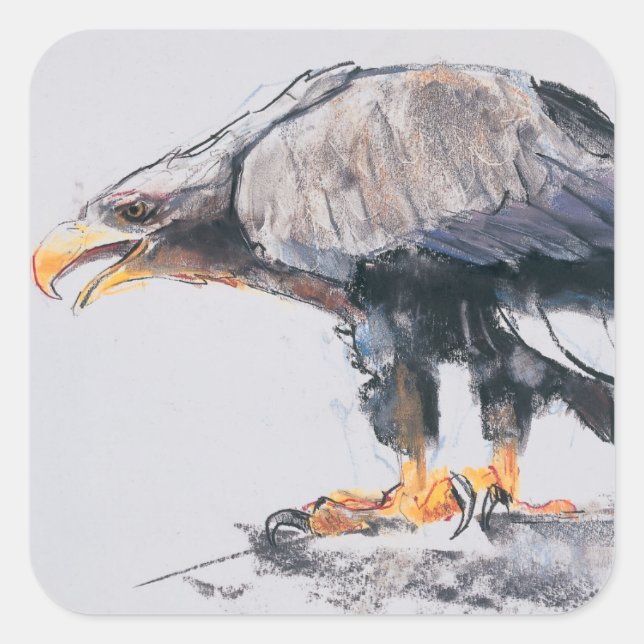 Weißer Adler 2001 Quadratischer Aufkleber (Vorderseite)