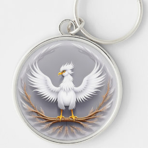 Weißer Adler im Flug Schlüsselanhänger