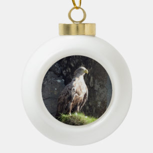 Weißer Adler Keramik Kugel-Ornament