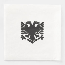 Weißer Adler und Schwarzer Albanischer Adler Napki Serviette