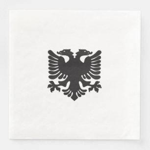 Weißer Adler und Schwarzer Albanischer Adler Napki Serviette