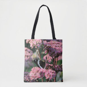 Weißer Admirals-Schmetterling Matrona Sedum Tasche