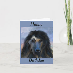 Weißer Afghanischer Windhund Karte