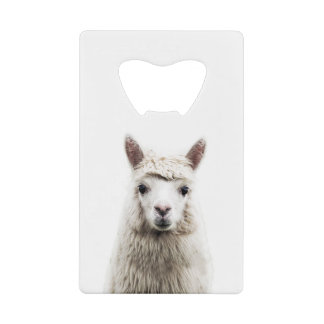 Weißer Alpaca Geldbeutel Flaschenöffner
