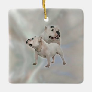 Weißer amerikanischer Tyrann Keramikornament
