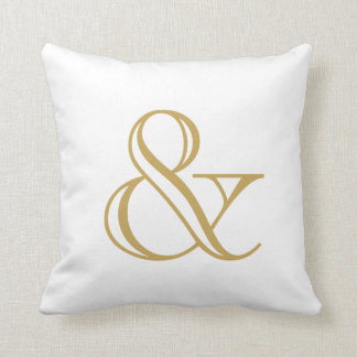 Weißer Ampersand Kissen