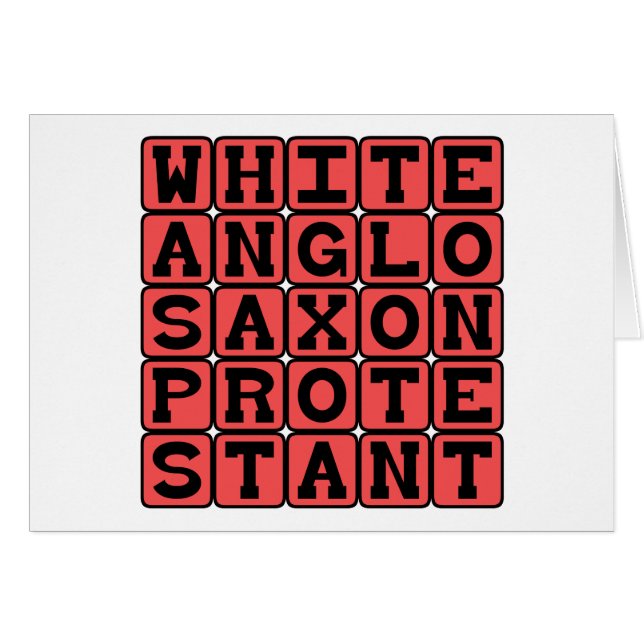 Weißer angelsächsischer Protestant, WASP (Vorderseite (Horizontal))
