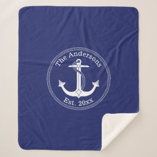 Weißer Anker-nautischfamilienname Sherpadecke