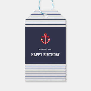 Weißer Ankerentwurf der Marine Geschenkanhänger