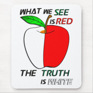 Weißer Apfel Mousepad