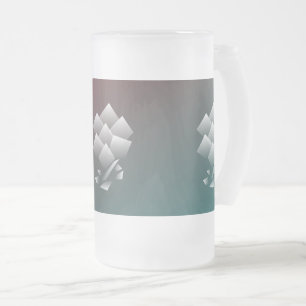 Weißer aquamariner Bordeaux Mattglas Bierglas