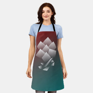 Weißer aquamariner Bordeaux Schürze