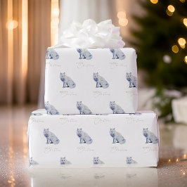 Weißer arktischer Fox Weihnachten Geschenkpapier