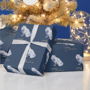 Weißer arktischer Fox Weihnachten Geschenkpapier