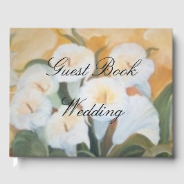 Weißer Arum-Bouquet Gästebuch