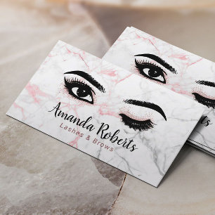 Weißer Augapfel und Brause Schönheitssalon Rosa Ma Visitenkarte