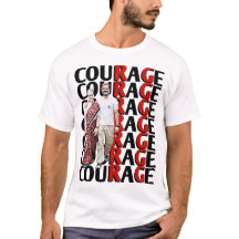 Weisser Ausdruckskurs Mut des T - Shirt Rahul Gand