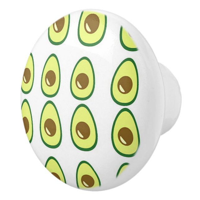 Weißer Avocado in Scheiben Keramikknauf (Rechts)