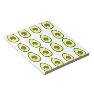 Weißer Avocado in Scheiben Notizblock