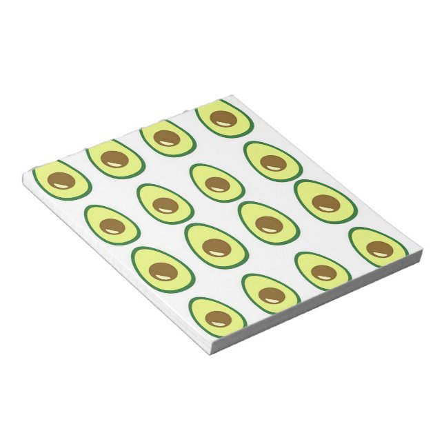 Weißer Avocado in Scheiben Notizblock (angewinkelt)