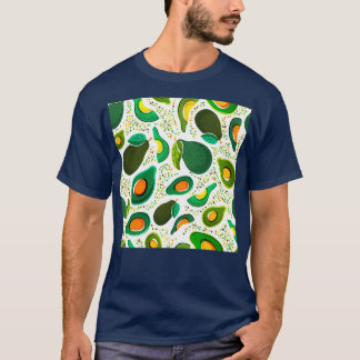 Weißer Avocado mit frischem Grün, abgeschieden T-Shirt