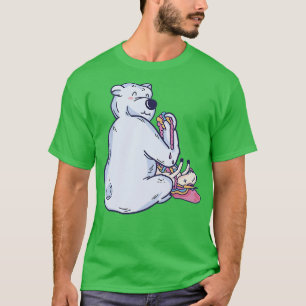 Weißer Bär isst Unicorn Premium T-Shirt
