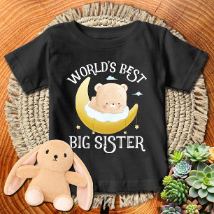 Weißer Bär + Mond. Die beste große Schwester der W Baby T-shirt