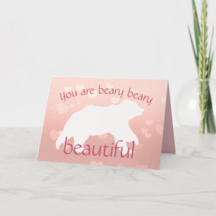 Weißer Bär-Silhouette-Grußkarte Karte