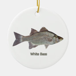 Weißer Bass Keramik Ornament
