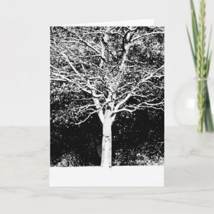 Weißer Baum Feiertagskarte