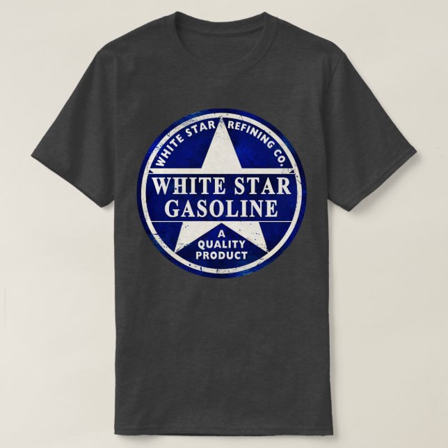 Weißer Benzin T-Shirt (Design vorne)