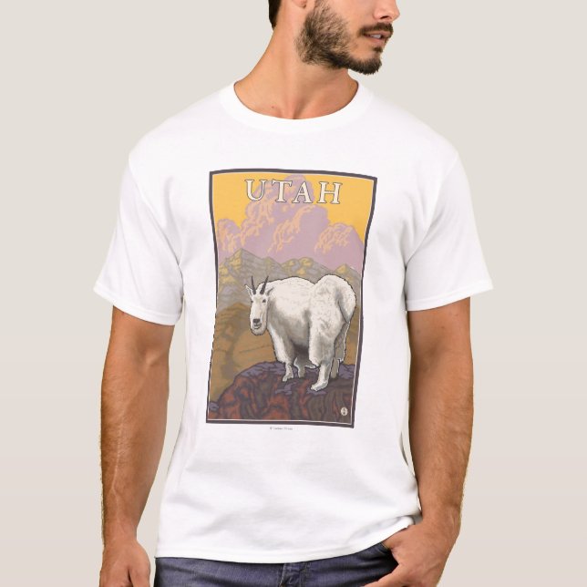 Weißer Berg GoatUtah T-Shirt (Vorderseite)