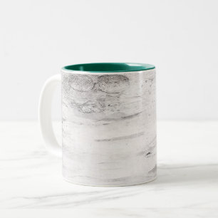 Weißer Birkenholz-Rustikal-Landhaus-Scheune Zweifarbige Tasse
