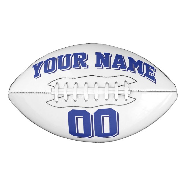 WEISSER BLAU UND NAVY Custom Football (Vorderseite)