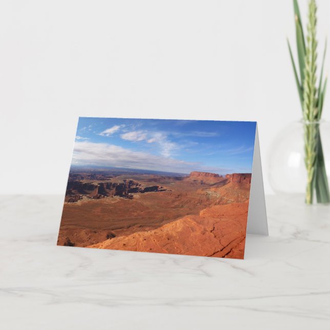 Weißer Blick auf den Canyonlands Nationalpark Karte (Vorderseite)