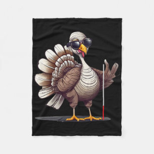 Weißer-Blindenstock-Bewusstseins-Thanksgiving-Coms Fleecedecke