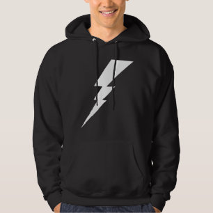 Weißer Blitzschlag Hoodie