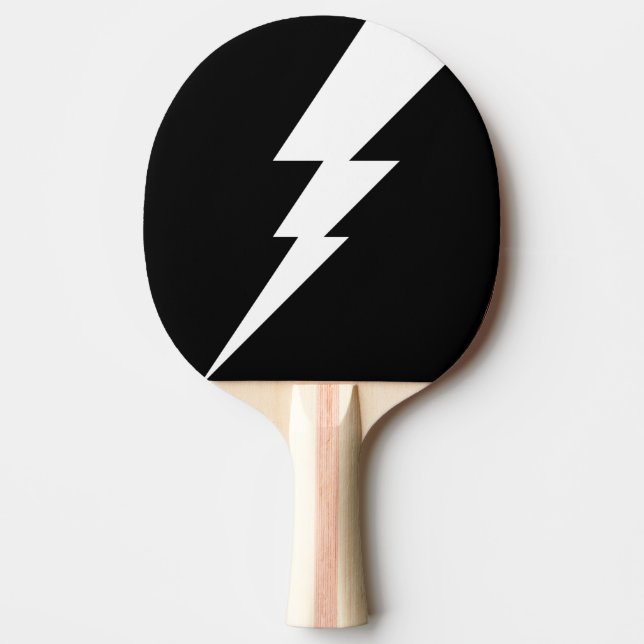 Weißer Blitzschlag Tischtennis Schläger (Vorderseite)
