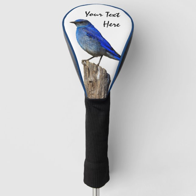 Weißer Bluebird Golf Headcover (Vorderseite)